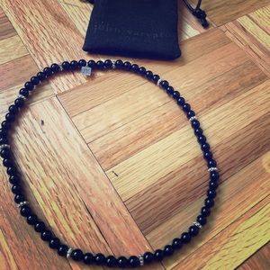 John Varvatos Black Necklace/Wrap Bracelet